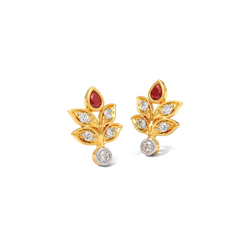 Eternal Red Gemstone Stud Earrings