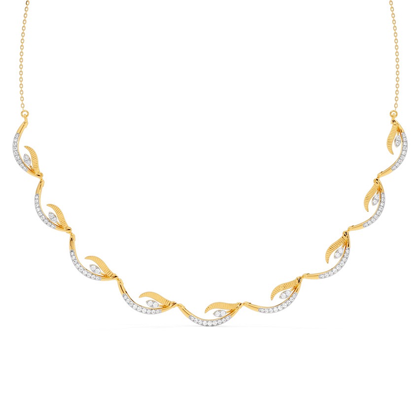 Ravishing Wave Diamond Necklace