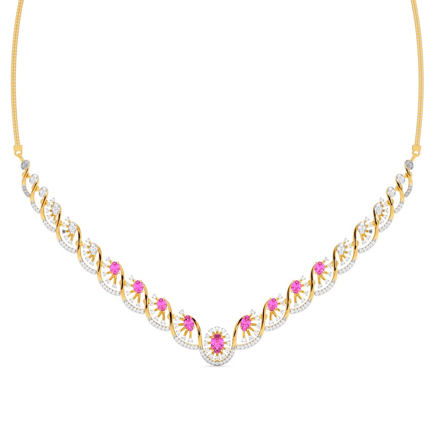 Pink Illumina Gemstone Necklace