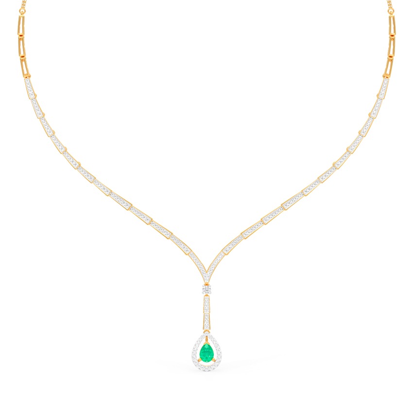 Gleaming Green Gemstone Necklace