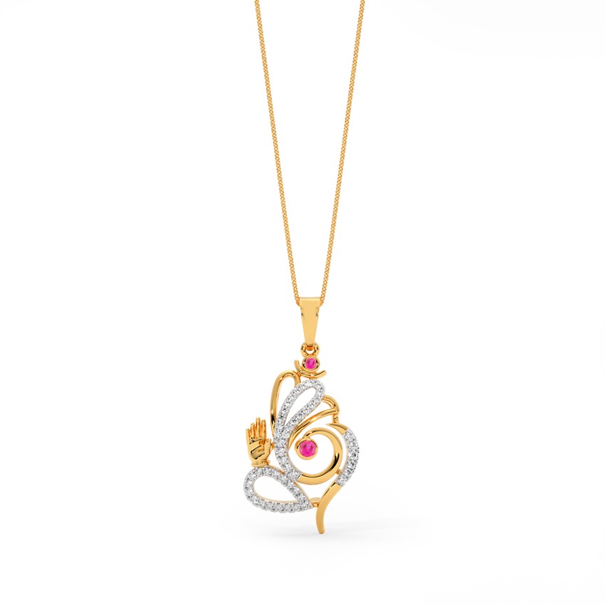 Vighna 22k Gemstone Pendant