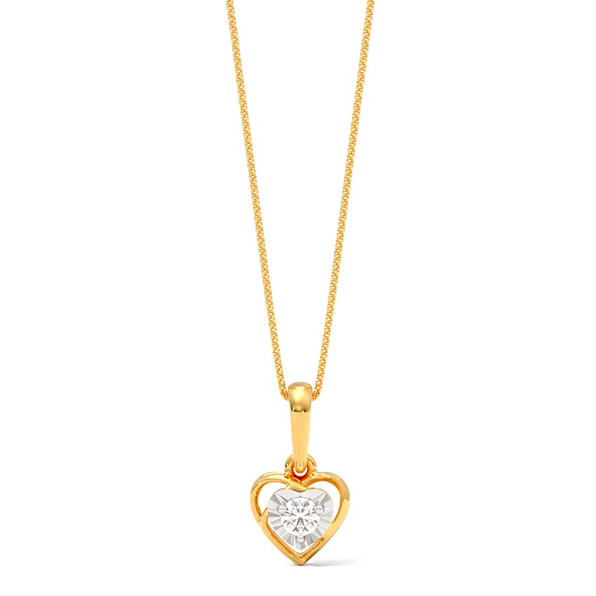 Heart Frame Diamond Pendant