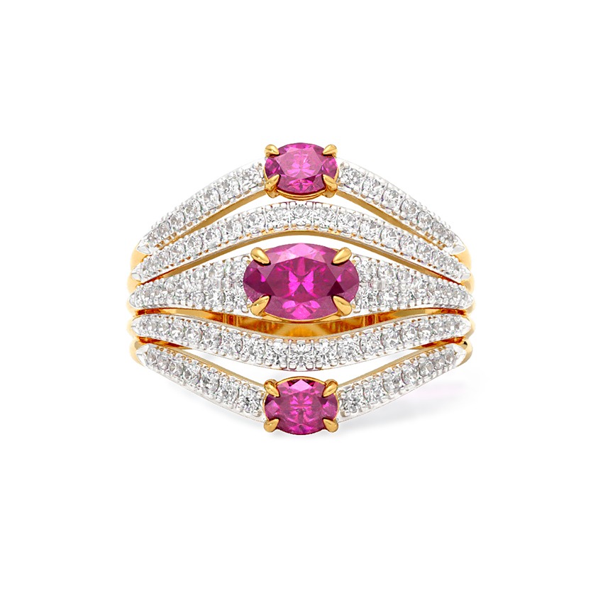 Starry Pink Gemstone Band