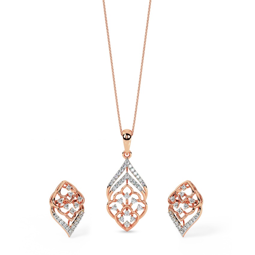Jisha Diamond Pendant Set