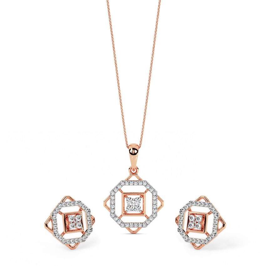 Amaya Diamond Pendant Set