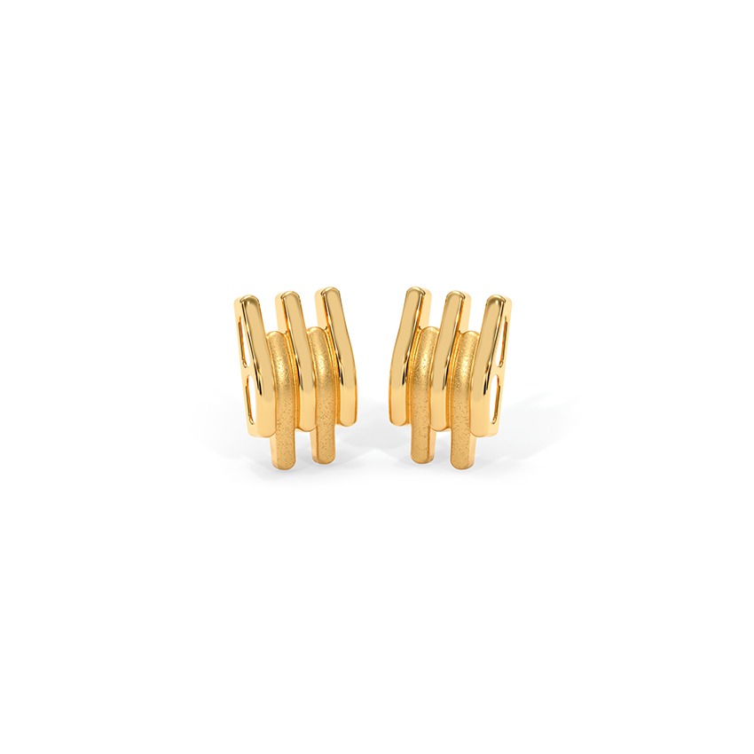 Sanchi 22KT Gold Stud Earrings