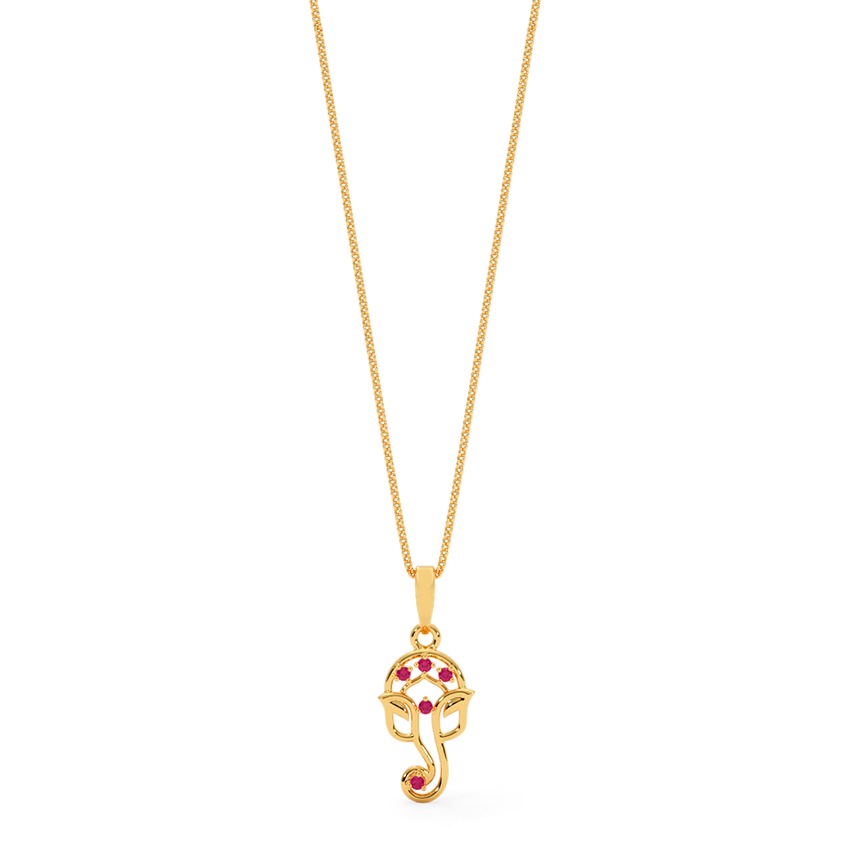 Divine Ganpati Gemstone Pendant