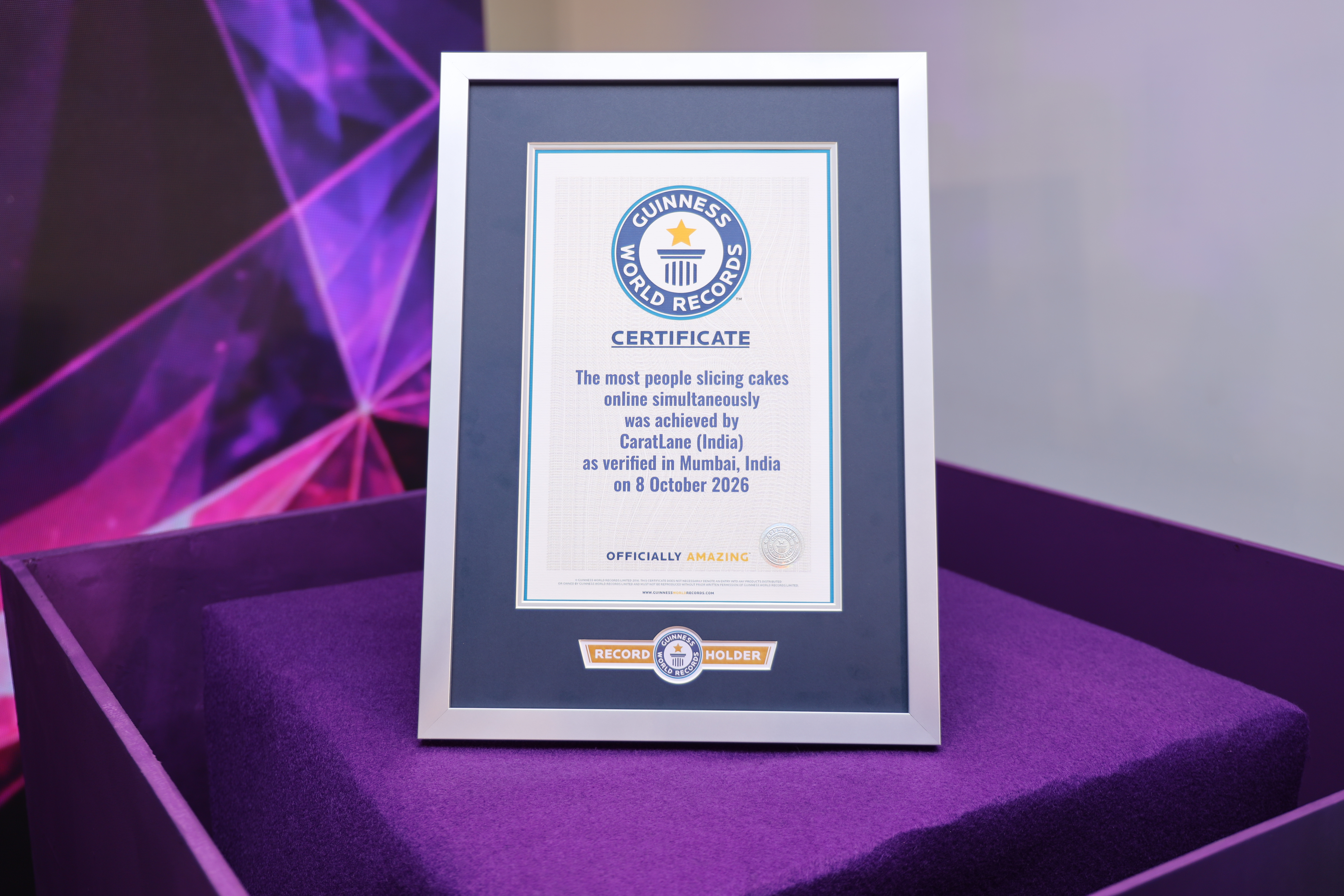 CaratLane 18th Birthday Guinness World Record