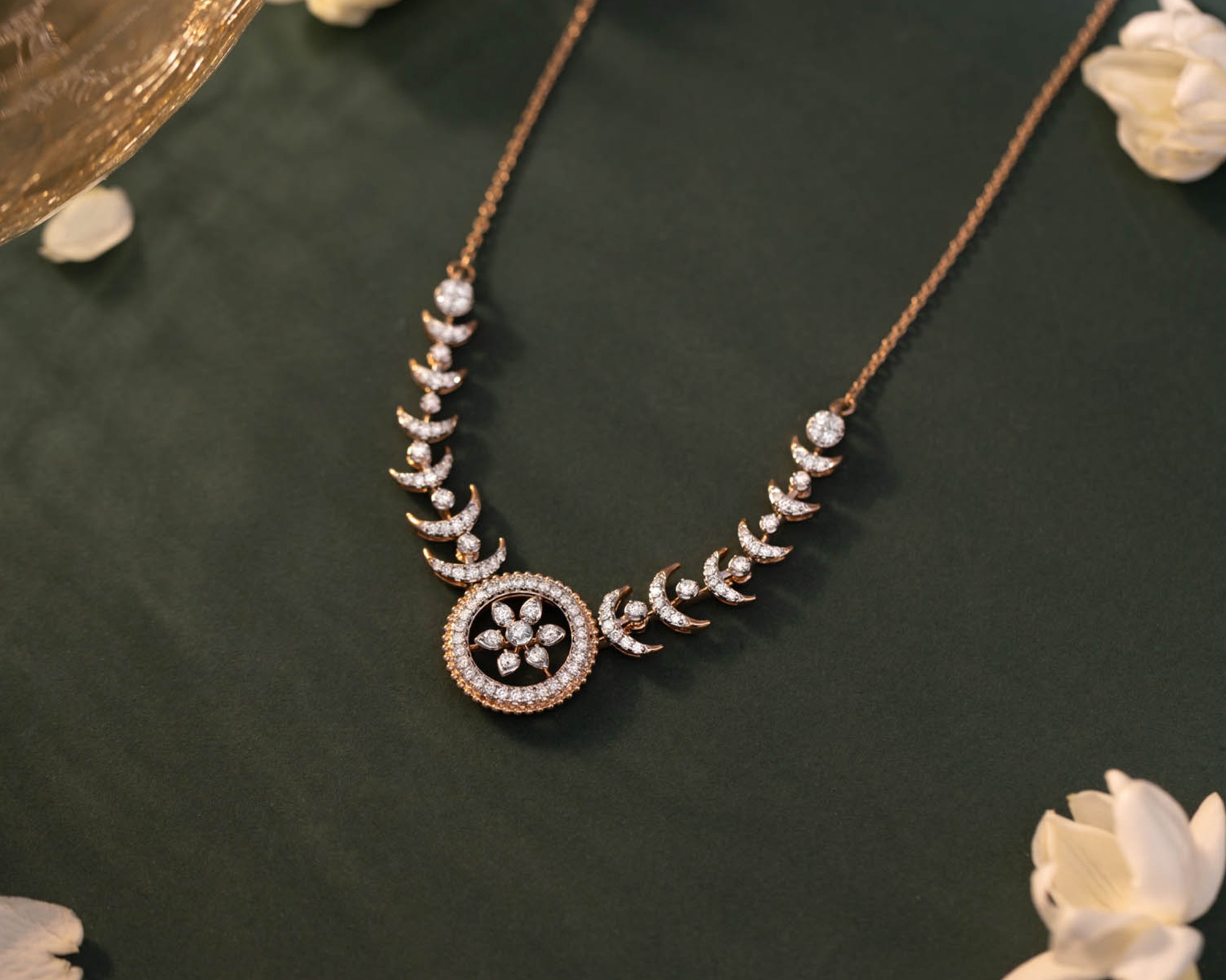 Chandrakor crescent moon necklace