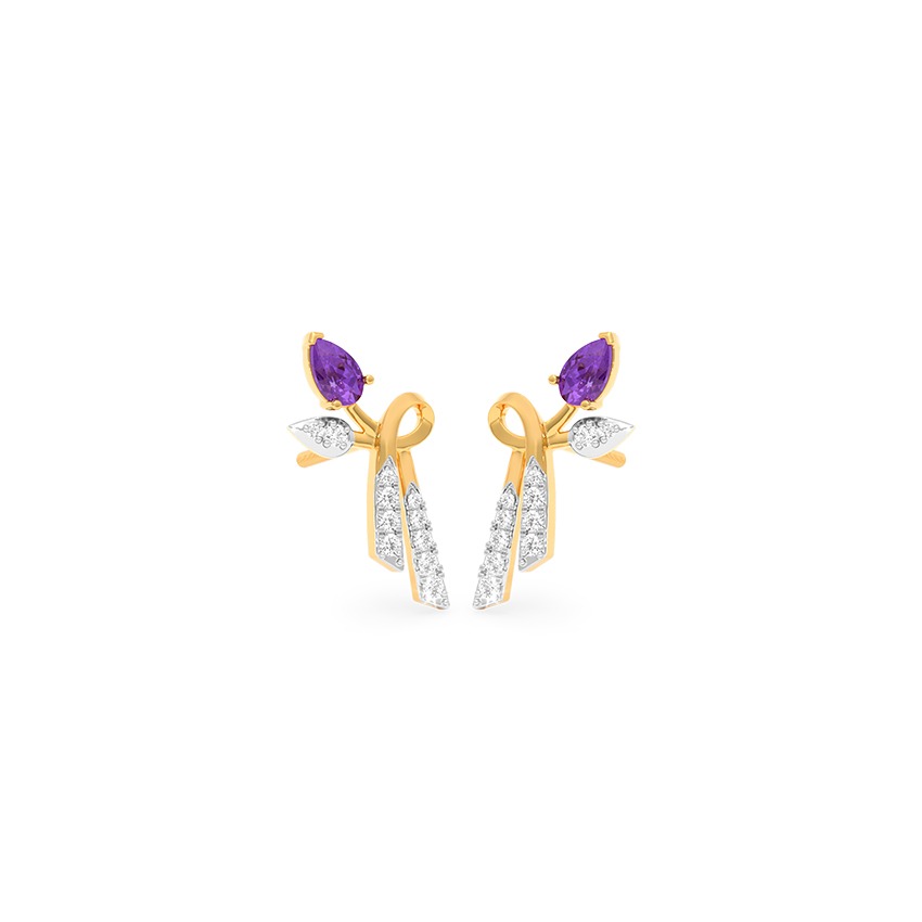 Alponite Twist Gemstone Stud Earrings