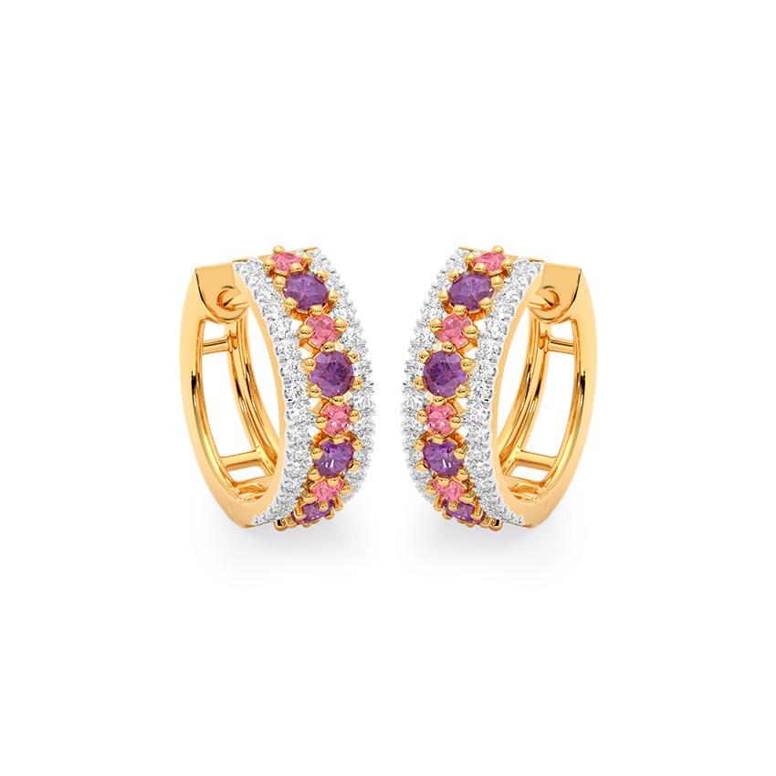 Fusion Spark Gemstone Hoop Earrings