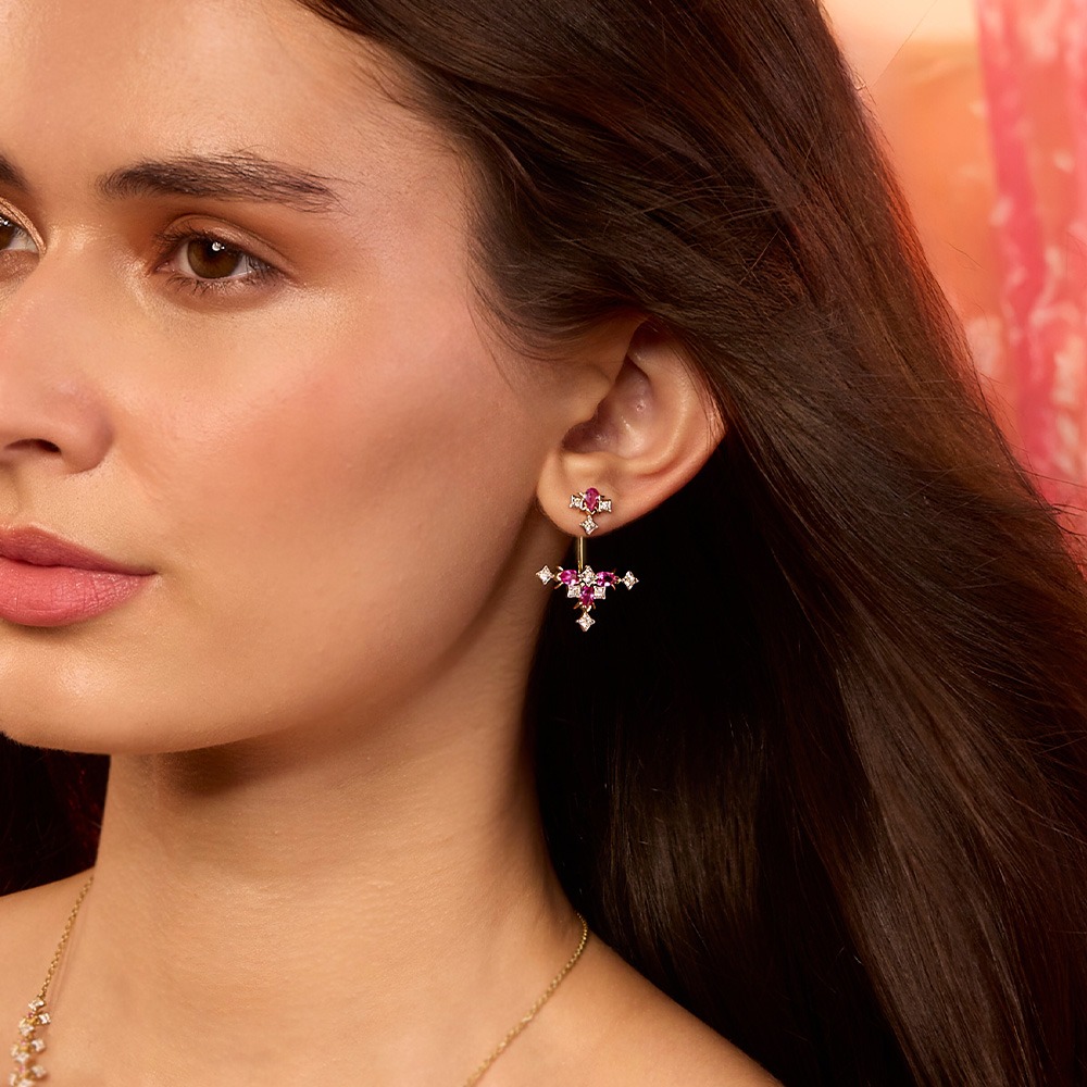 Bandhani Eclat Gemstone Ear Cuffs